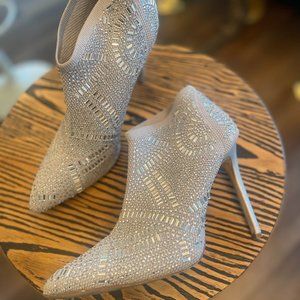 Silver Crystal Booties